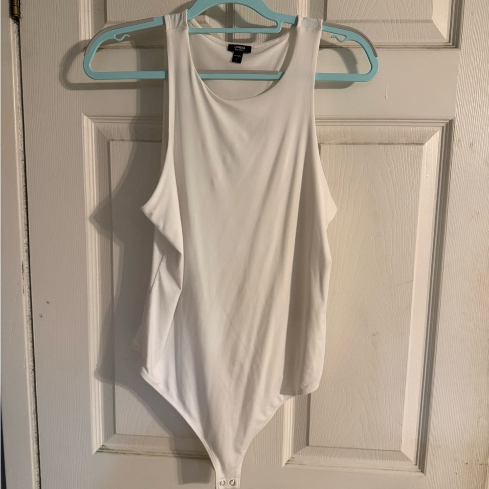 Express Ivory Sleeveless Bodysuit